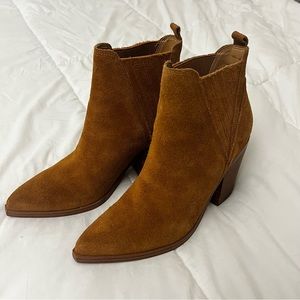Marc Fisher Pointed Toe Booties - Light Brown